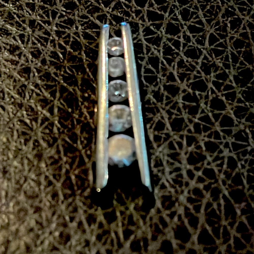 Ladder CZ Pendant in Sterling Silver